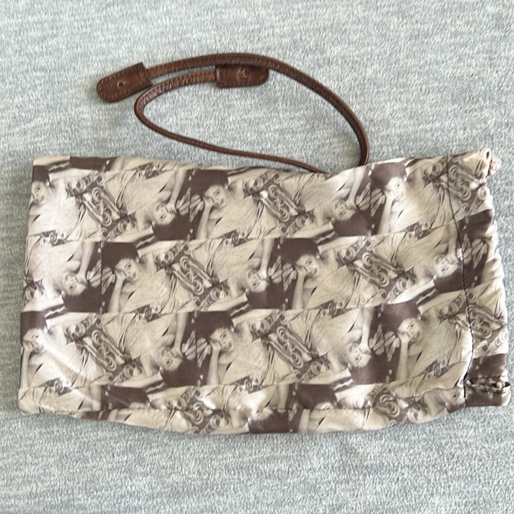 Junior Drake Convertible Handbag Vintage Flower Flap Clutch Shoulder Brown Small - Picture 14 of 16